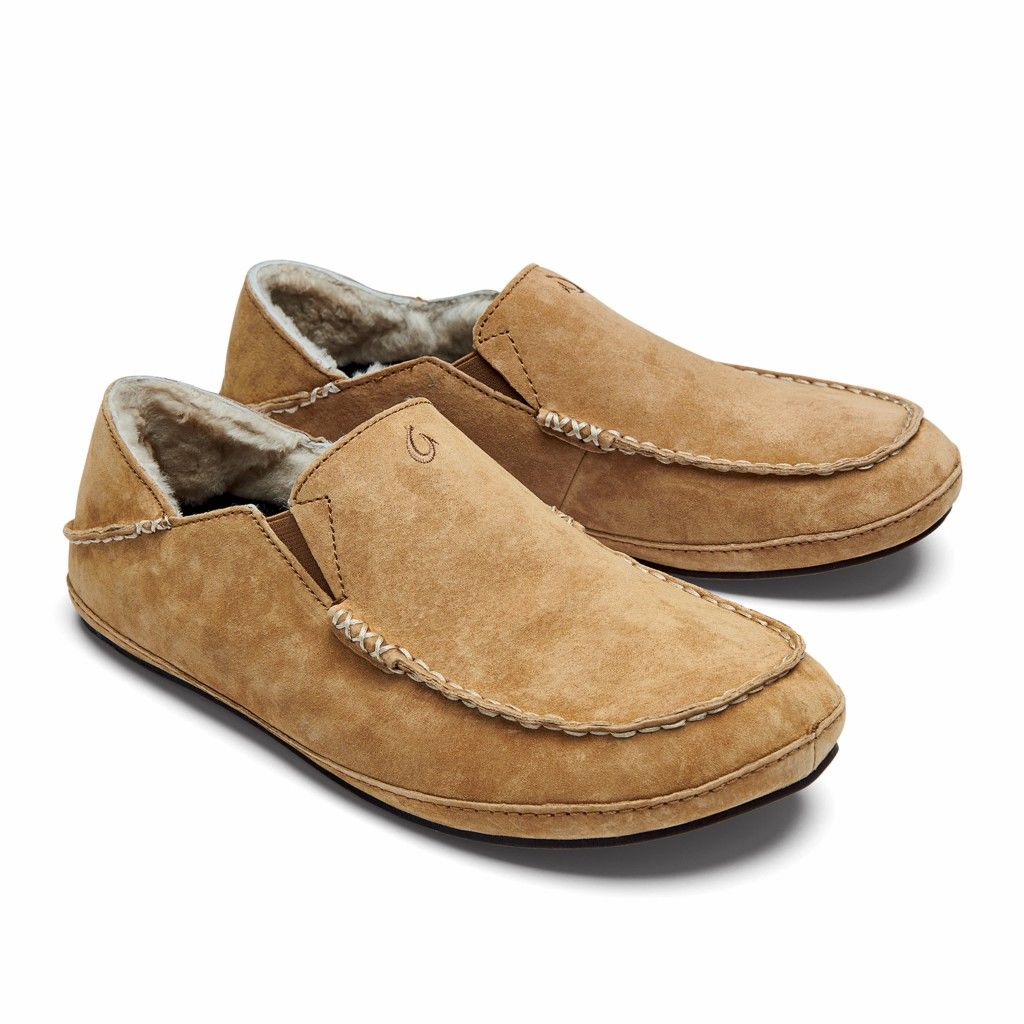 Olukai Men's Moloa Slipper - Tobacco US507-948